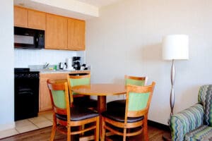 Kitchenette at Barclay Towers Virginia Beach